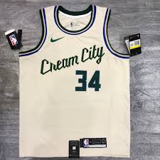Nike khris middleton city edition cream city milwaukee bucks swingman jersey. Milwaukee Bucks Giannis Antetokounmpo No 34 Swingman Jersey Dream City Jerseyave Marketplace