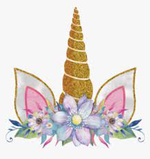 Unicorns horn with flowers and eyelashes card, invitation or apparel vector design. Unicorn Horn Flowers Unicorn Head Clipart Png Transparent Png Kindpng