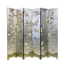 85h x 16d x 47l. N 1078 Sgdn 6 Panel Screens With Silver Leaf Background Just Anthony