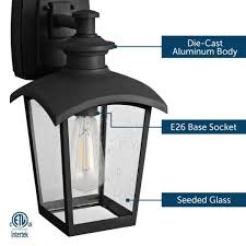 Black Outdoor Wall Coach Light Sconce