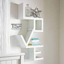 Wooden Bookshelf On Wall Design And