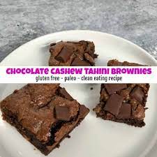 gooey chocolate cashew tahini brownies