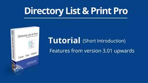 tutorials of directory list print pro