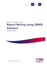 Report Writing Using Obiee Answers Manualzz Com