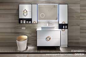 White Matte Lacquer Bathroom Cabinet