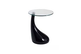 Jupiter Fiber Glass Side Table In Black