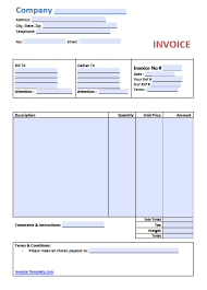 Free Simple Basic Invoice Template Pdf Word Excel