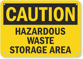 safety sign caution hazardous waste