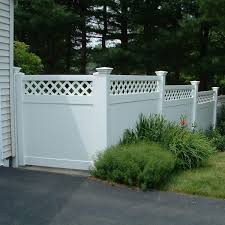 White Vinyl Lattice Top Fence Panel Kit