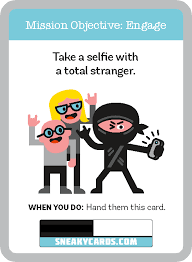 Sneaky cards™ play it forward your mission, should you choose to accept it: Sneaky Cards
