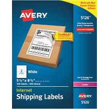 avery white shipping labels 5 1 2