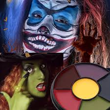 6 color face painting clown makeup