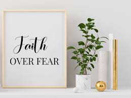 faith over fear wall art printable