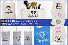 11 diamond es cosmetic bag sayings