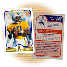 An association football trading card is a type of trading card relating to association football, usually printed on cardboard, silk, or plastic. Custom Football Cards Retro 75 Series Starr Cards
