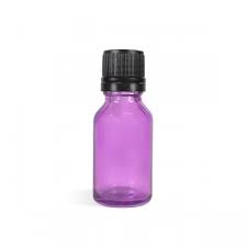 Glass Bottle 15 Ml Purple Bottle With