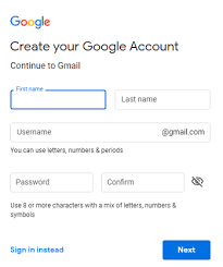 how to create gmail account without