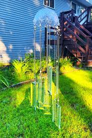 Wind Chime Spiral Stained Glass Clear