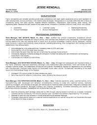 Resume Examples For Retail Management   The Best Letter    