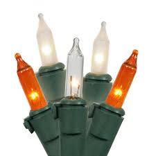 Gki Bethlehem Lighting Set Of 50 Set Of 50orange Clear And Frost Commercial Mini Christmas Lights Green Wire 30838993 The Home Depot