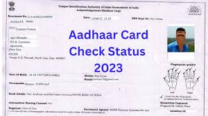 how to check aadhaar card status in