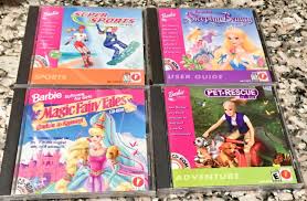 4 barbie cd rom dvd games super sports
