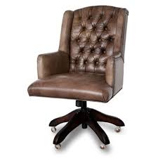 um brown swivel desk chair