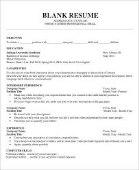 Blank Resume Format Thrifdecorblog Com