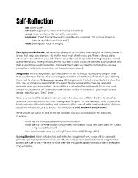 How To Write Self Reflection Research Paper Example