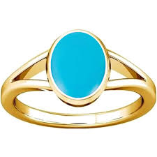 firoza gemstone 22k pure gold ring