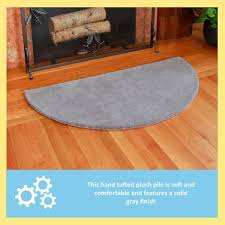 2 ft x 4 ft half round hearth rug