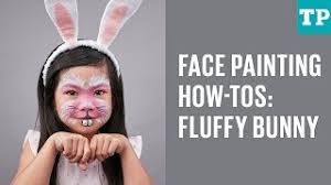 fluffy bunny face painting for kids