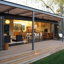 Wooden construction with fabric roof. 75 Beautiful Contemporary Porch Pictures Ideas January 2021 Houzz