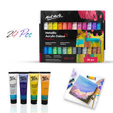 24 Pcs Acrylic Color Paint Set School