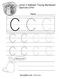 uppercase letter c tracing worksheet