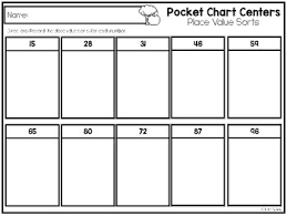 Place Value Pocket Chart Centers Sorts