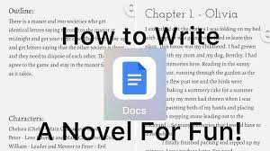 how to write a book on google docs