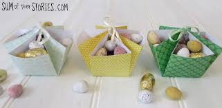 easy folded paper easter treat basket