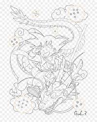 Maybe you would like to learn more about one of these? Shenron Goku Line Art Drawing Dragon Ball Dragon Ball Z Lineart Hd Png Download Vhv
