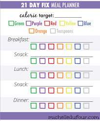 Here Is A Blank Meal Plan Template You Can Use 21 Day Fix
