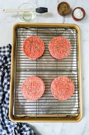 perfect frozen burgers in the oven