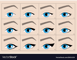 permanent makeup eyeliner arrow vector