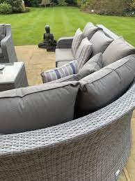 denver curved rattan complete sofa set