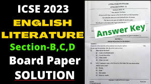 english literature paper icse 10