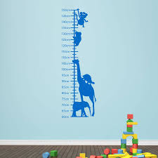 Animals Childrens Height Chart Wall Sticker
