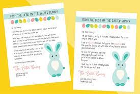 free printable easter bunny letter