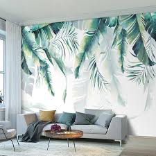 Over 40,000+ cool wallpapers to choose from. Northern European Dark Green Leaves Wallpaper Silver Leaves Wall Mural Wall Art Wall Decal Wall Sticke Green Leaf Wallpaper Leaf Wallpaper Custom Photo Wallpaper