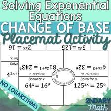 Printable Solving Exponential Equations