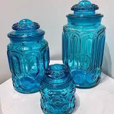 Le Smith Moon And Stars Glass Canisters