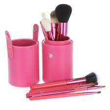 mac makeup brushes with cylinder case